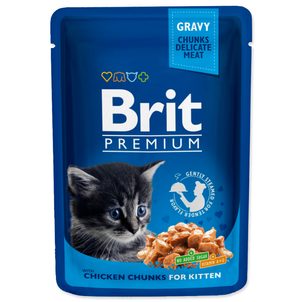 Brit Premium Cat Pouches Chicken Chunks for Kitten 100g