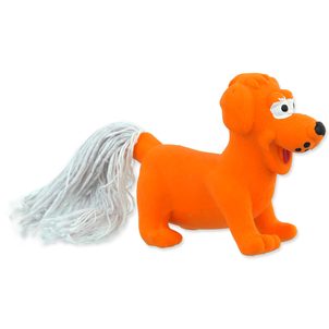 Hračka DOG FANTASY Latex Mini Pes oranžový se zvukem 7 cm