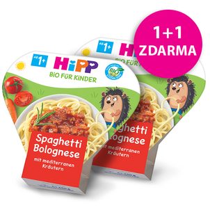 Hipp BIO Boloňské špagety miska 1+1 ZDARMA