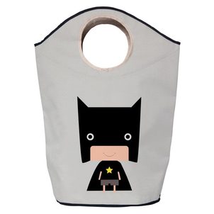 Mr. Little Fox Koš na prádlo a hračky black superhero