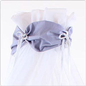 tobi® babybay® Canopy Piqué with ribbon- Nebesa pro postýlky