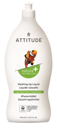 ATTITUDE přípravek na mytí nádobí s vůní zeleného jablka a bazalky 700 ml