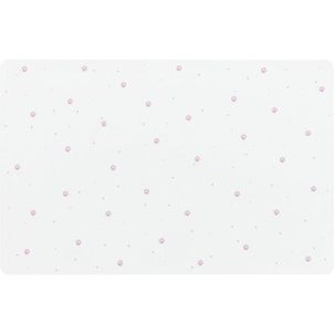 Trixie Prostírání pod misky PAW Print, 44 x 28 cm, bílá / růžové ťapky