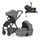 PETITE&MARS KOČÁREK KOMBINOVANÝ ICON 2V1 DOVE GREY LITE AIR + CORE PRO I-SIZE BLACK GREY + BÁZE - TROJKOMBINACE - KOČÁRKY A PŘÍSLUŠENSTVÍ
