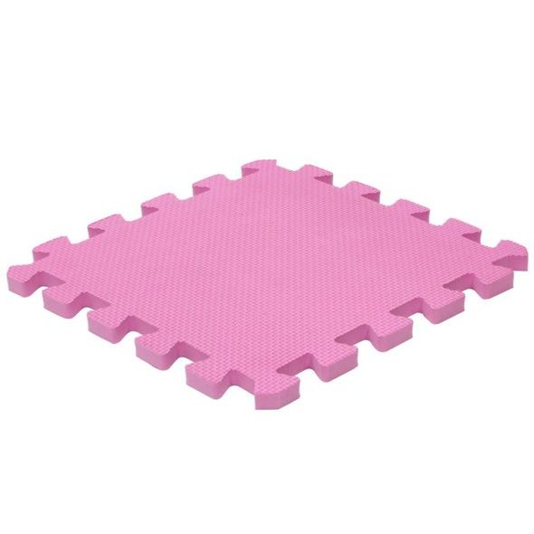 RIALTO BABY HRACÍ PODLOŽKA PUZZLE S OKRAJEM PINK 92X92 CM - HRACÍ PODLOŽKY NA ZEM - SPINKÁNÍ
