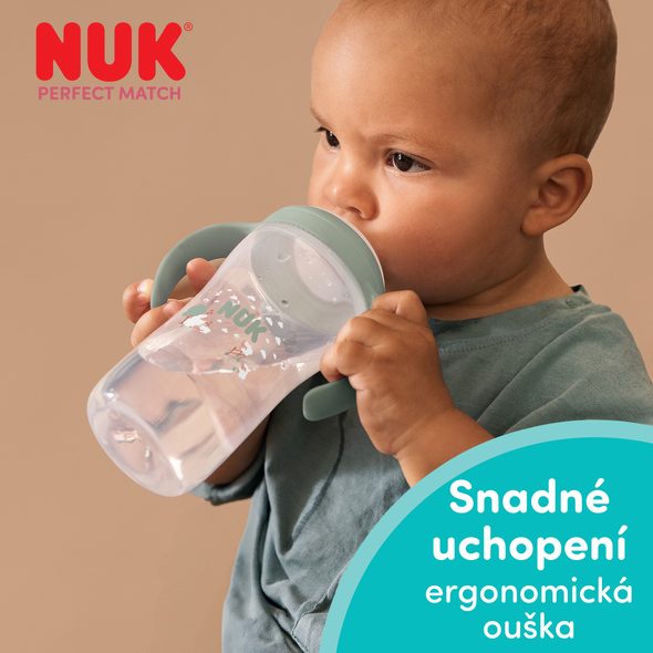NUK PERFECT MATCH LAHVIČKA NA UČENÍ HIPPO 260 ML - KOJENECKÉ LAHVE - KRMENÍ