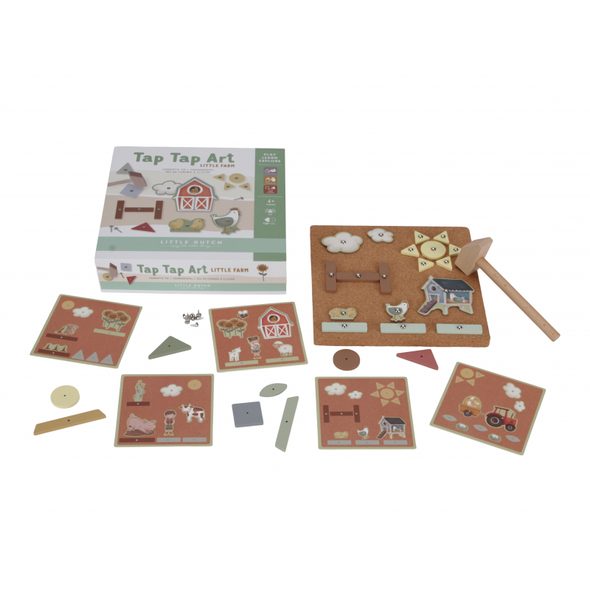 LITTLE DUTCH KREATIVNÍ SADA TAP TAP FARMA - VÝTVARNÉ POMŮCKY A HRAČKY - PRO DĚTI