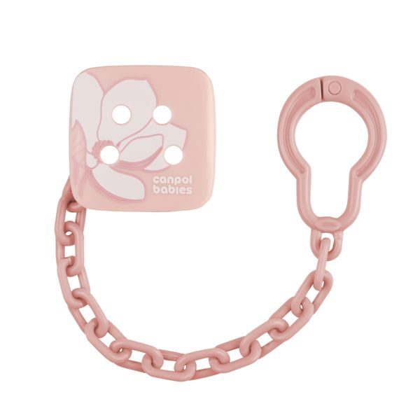 CANPOL BABIES ŘETÍZEK NA DUDLÍK GOLD RŮŽOVÝ - ŠIDÍTKA A DOPLŇKY - KRMENÍ