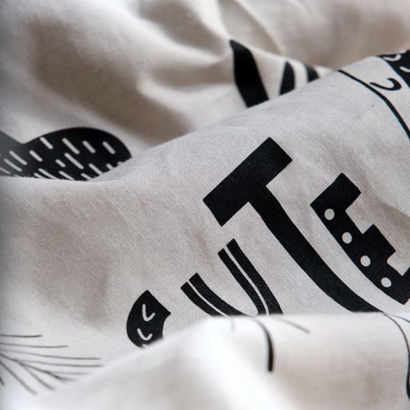 FUNNABABY POVLEČENÍ CUTE & WILD BEIGE 100 X 135 CM/60 X 40 CM - POVLEČENÍ DO POSTÝLKY - SPINKÁNÍ