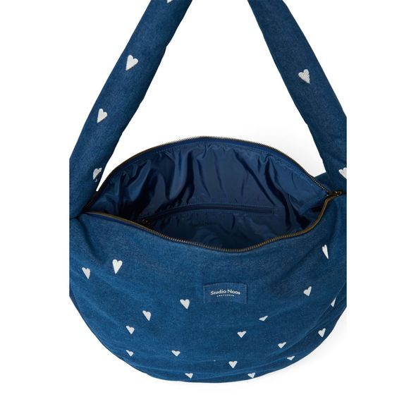 STUDIO NOOS DENIM CROSS BODY BAG | HEARTS DARK BLUE WHITE HEARTS - DOPLŇKY - PRO MAMINKY