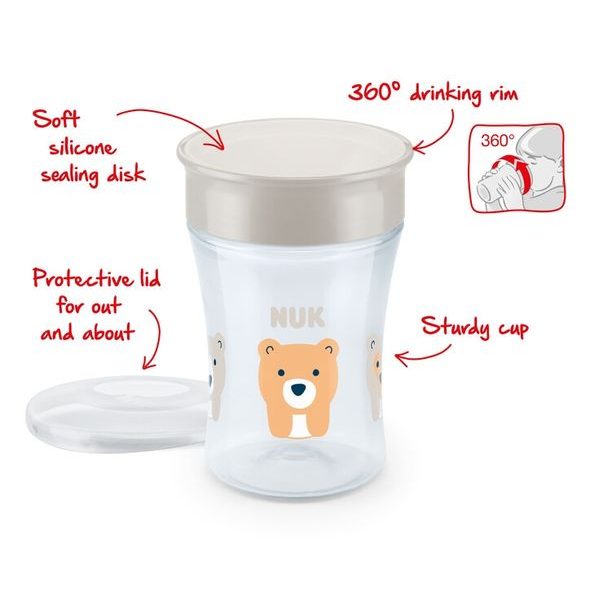 NUK MAGIC CUP S VÍČKEM 230ML - DĚTSKÉ HRNEČKY - KRMENÍ