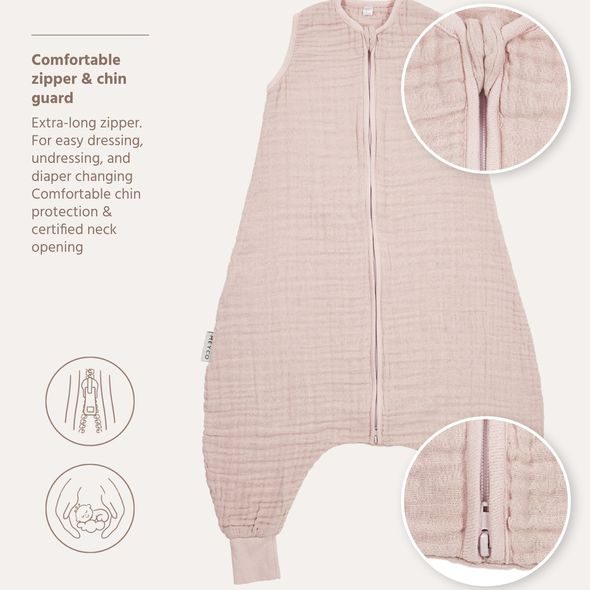MEYCO LETNÍ MUŠELÍNOVÝ JUMPER VEL.92 - SOFT PINK - SPACÍ PYTLE - SPINKÁNÍ