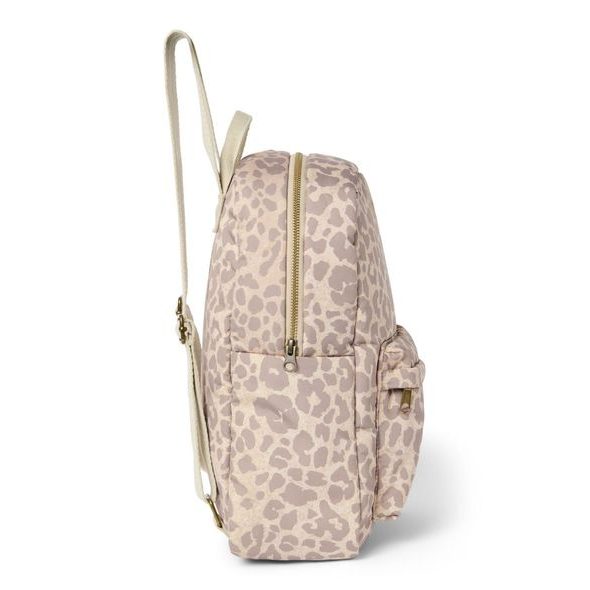 STUDIO NOOS PUFFY MIDI BACKPACK BATŮŽEK S PŘEDNÍ KAPSOU CREAM LEOPARD - PRO PŘEDŠKOLÁKY - PRO DĚTI