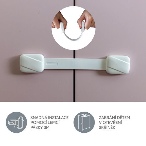 ZOPA ZÁMEK SKŘÍNĚK NASTAVITELNÝ 1KS - BEZPEČNOST DĚTÍ V DOMÁCNOSTI - KOUPÁNÍ A ZDRAVÍ