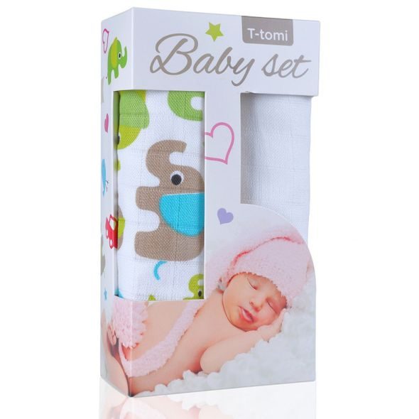 T-TOMI BABY SET - BAMBUSOVÉ OSUŠKY JEDNOBAREVNÉ - OSUŠKY A DĚTSKÉ ŽUPANY - KOUPÁNÍ A ZDRAVÍ