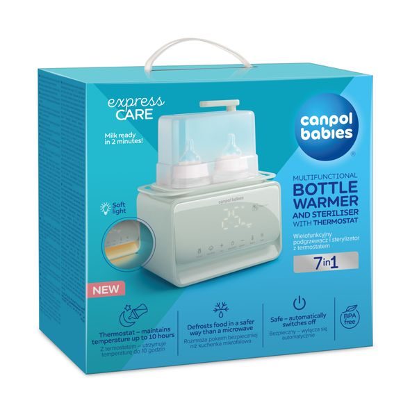 CANPOL BABIES ELEKTRICKÝ DOUBLE OHŘÍVAČ A STERILIZÁTOR KOJENECKÝCH LAHVÍ 7V1 - OHŘÍVAČKY MLÉKA A STRAVY - KRMENÍ