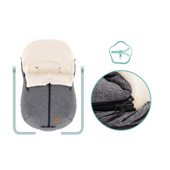 FILLIKID FUSAK ZIMNÍ SELLA GR.0 GREY MELANGE - FUSAKY DO KOČÁRKU - KOČÁRKY A PŘÍSLUŠENSTVÍ
