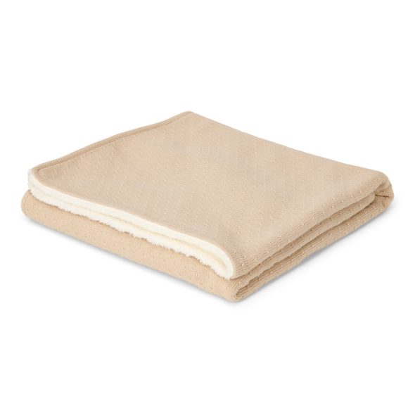 LITTLE DUTCH DEKA PLETENÁ / FLEECE 110X140 CM PURE SOFT BEIGE - DĚTSKÉ DEKY PRO MIMINKA - SPINKÁNÍ