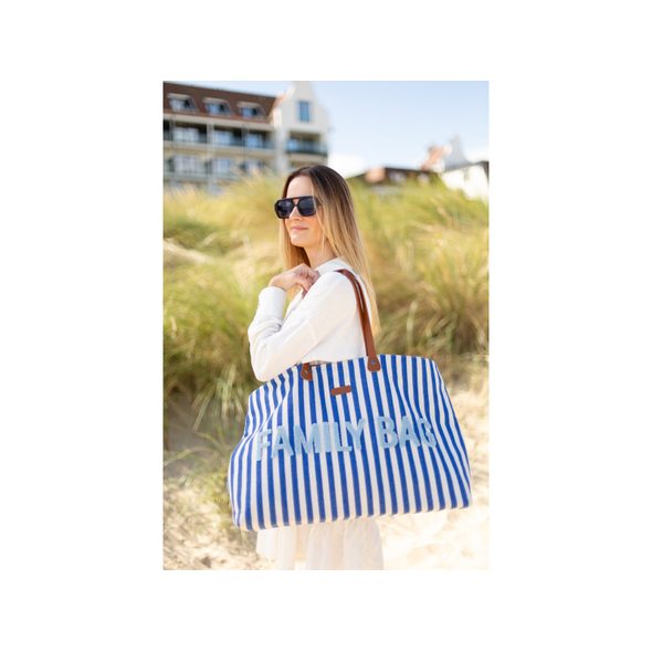 CHILDHOME CESTOVNÍ TAŠKA FAMILY BAG CANVAS ELECTRIC BLUE - PŘEBALOVACÍ TAŠKY - KOČÁRKY A PŘÍSLUŠENSTVÍ