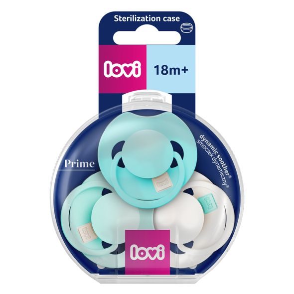 LOVI DUDLÍK SILIKONOVÝ DYNAMICKÝ PRIME TUTTI FRUTTI 18M+ 3KS AQUA GREEN - ŠIDÍTKA A DOPLŇKY - KRMENÍ
