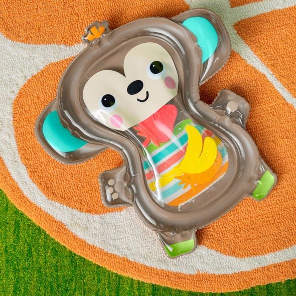 BRIGHT STARTS PODLOŽKA VODNÍ HUNGRY MONKEY™ 41 X 35 CM 0M+ - HRA NA BŘÍŠKU - PRO DĚTI