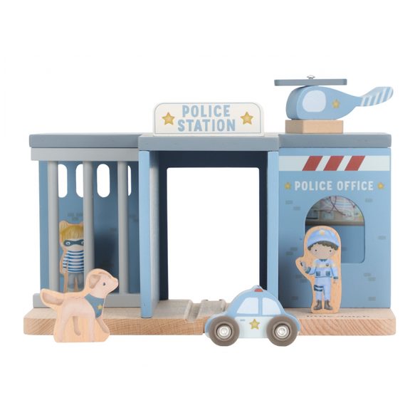 LITTLE DUTCH POLICEJNÍ STANICE DŘEVĚNÁ - DŘEVĚNÉ HRAČKY - PRO DĚTI