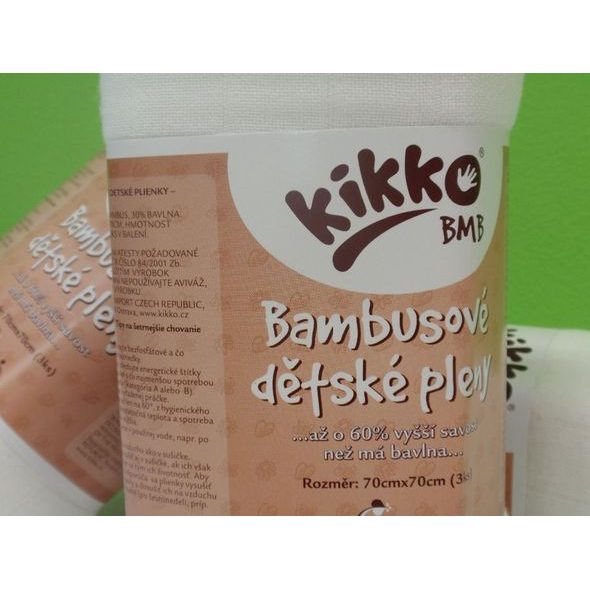 KIKKO XKKO BMB 90X100 NATURAL - ZAVINOVACÍ PLENY / OSUŠKY VELKÉ - PŘEBALOVÁNÍ