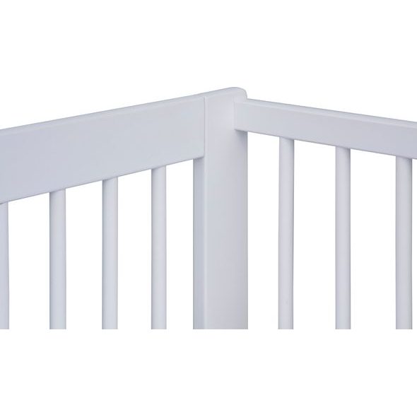 SCARLETT DĚTSKÁ POSTÝLKA SE STAHOVACÍM BOKEM KAMILA (BOROVICE) BÍLÁ 120X60CM - DŘEVĚNÉ POSTÝLKY - SPINKÁNÍ