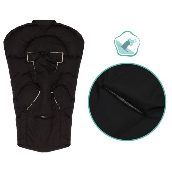 FILLIKID FUSAK ZIMNÍ TORRE GR.0 BLACK, TEDDY PLUSH - FUSAKY DO KOČÁRKU - KOČÁRKY A PŘÍSLUŠENSTVÍ