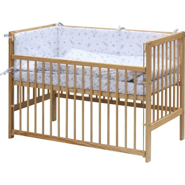 SCARLETT DĚTSKÁ POSTÝLKA S KOMPLETNÍ VÝBAVOU SCARLETT 120 X 60 CM - LUKA - DŘEVĚNÉ POSTÝLKY - SPINKÁNÍ