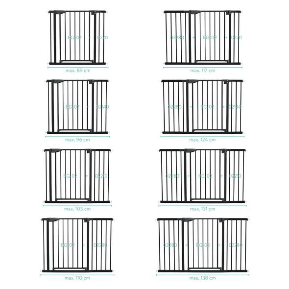 FILLIKID BEZPEČNOSTNÍ ZÁBRANA S AUTOMATICKÝM ZAVÍRÁNÍM BLACK - BEZPEČNOST DĚTÍ V DOMÁCNOSTI - KOUPÁNÍ A ZDRAVÍ