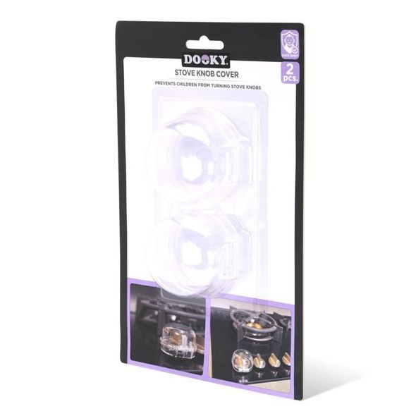 DOOKY KRYTKY KNOFLÍKŮ SPORÁKU 2KS TRANSPARENT - BEZPEČNOST DĚTÍ V DOMÁCNOSTI - KOUPÁNÍ A ZDRAVÍ