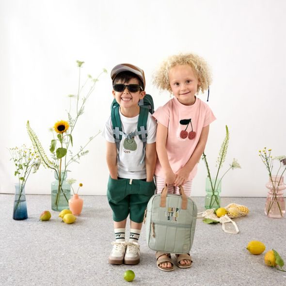 LÄSSIG KIDS MINI SQUARE BACKPACK LITTLE GANG CHERRY PEACH - BATOHY A TAŠKY - PRO DĚTI