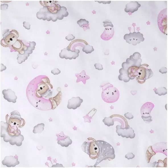 TOMI POVLEČENÍ K3 TISK KOALA RŮŽOVÁ - POVLEČENÍ DO POSTÝLKY - SPINKÁNÍ