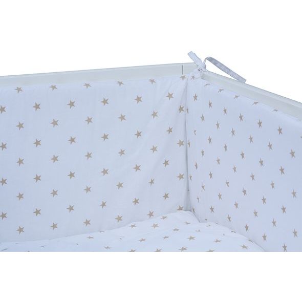 SCARLETT POSTÝLKA 120X60CM S KOMPLETNÍ VÝBAVOU HVĚZDIČKA BÉŽOVÁ - DŘEVĚNÉ POSTÝLKY - SPINKÁNÍ