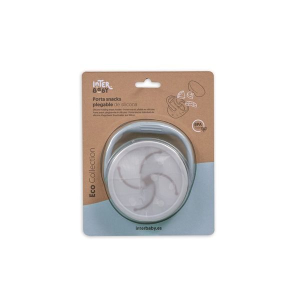 INTERBABY SKLÁDACÍ SILIKONOVÝ HRNEK NA SVAČINKU - MODRÝ - DĚTSKÉ HRNEČKY - KRMENÍ