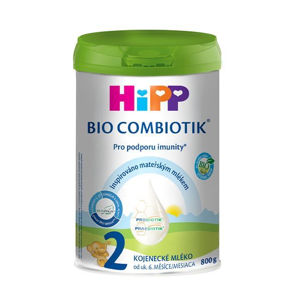 HIPP POKRAČOVACÍ MLÉČNÁ KOJENECKÁ VÝŽIVA HIPP 2 BIO COMBIOTIK® 800G DÓZA - KOJENECKÁ MLÉKA - KRMENÍ