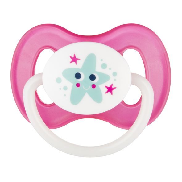 CANPOL BABIES DUDLÍK SVÍTÍCÍ KAUČUKOVÝ TŘEŠINKA 6-18M LOVE&SEA - ŠIDÍTKA A DOPLŇKY - KRMENÍ