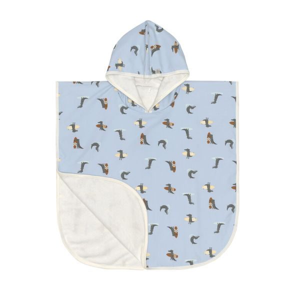 LÄSSIG SPLASH BEACH PONCHO CROCODILE SKY BLUE - OSUŠKY A DĚTSKÉ ŽUPANY - KOUPÁNÍ A ZDRAVÍ