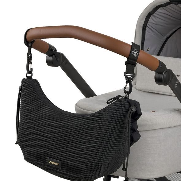 LÄSSIG LUNUA BUM BAG UP NUBBED BLACK - PŘEBALOVACÍ TAŠKY - KOČÁRKY A PŘÍSLUŠENSTVÍ