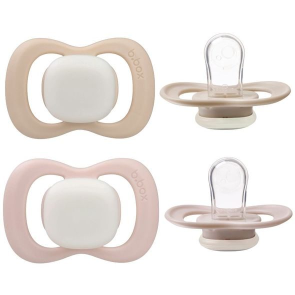 B.BOX DUDLÍKY SILIKONOVÉ 0-6M, 2KS - GLOW BLUSH/LATTE - ŠIDÍTKA A DOPLŇKY - KRMENÍ