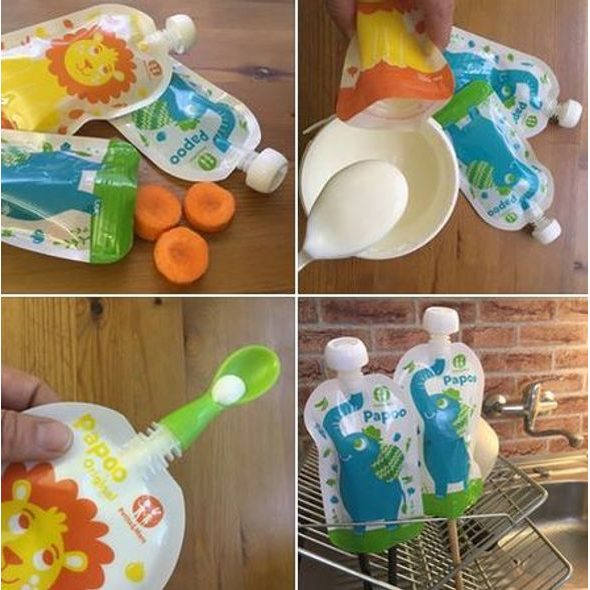 PETITE&MARS KAPSIČKA NA JÍDLO PAPOO ORIGINAL ELEPHANT 6KS - KAPSIČKY NA JÍDLO - KRMENÍ