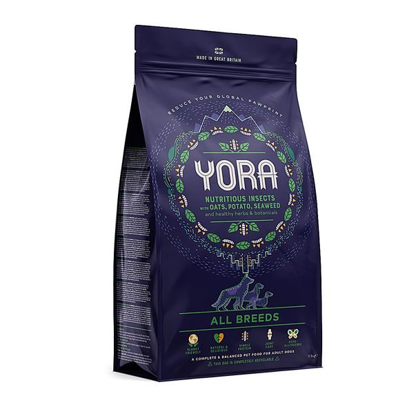 YORA DOG ADULT GRANULE Z HMYZU ALL BREEDS 1,5KG - GRANULE PRO PSY - CHOVATELSKÉ POTŘEBY MALVÍKZOO