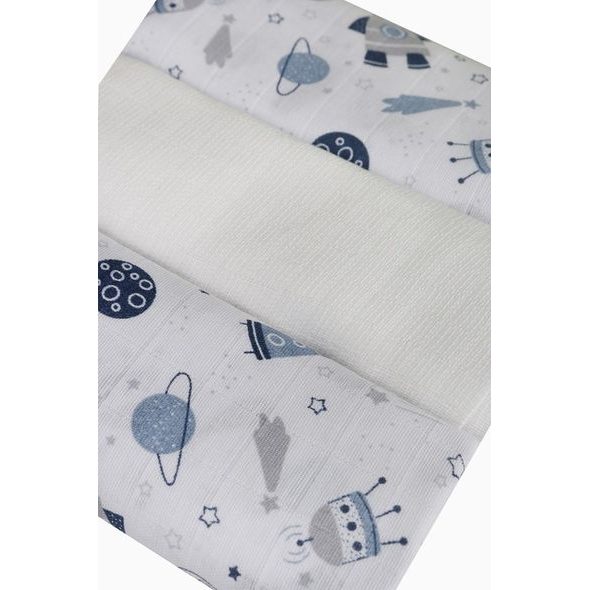 BABYMATEX PLENY S POTISKEM MUSLIN 3-PACK 70X80 CM - LÁTKOVÉ PLENY SKLÁDANÉ - PŘEBALOVÁNÍ