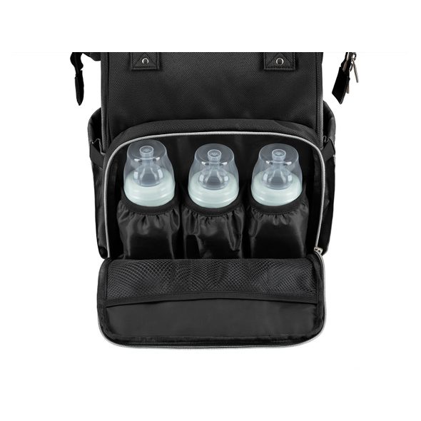 KIKKABOO PŘEBALOVACÍ BATOH SIENA BLACK & SILVER - PŘEBALOVACÍ BATOHY - KOČÁRKY A PŘÍSLUŠENSTVÍ