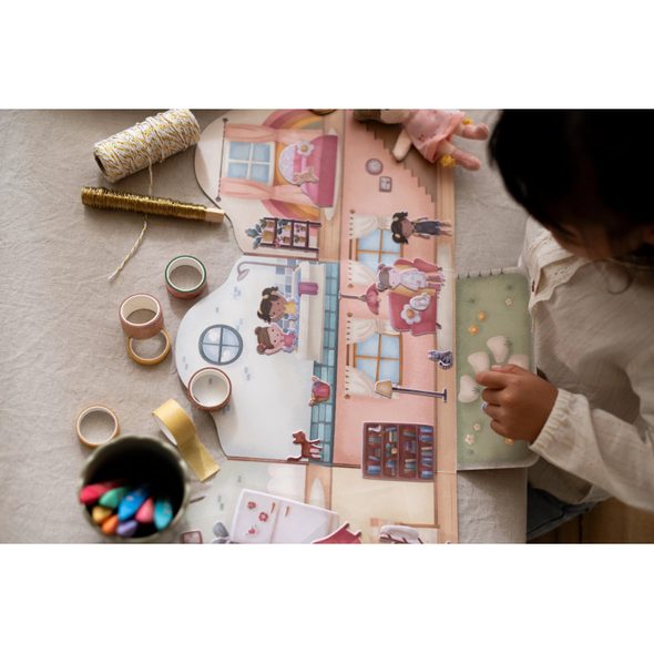 LITTLE DUTCH KNÍŽKA SE SAMOLEPKAMI DŮM ROSA - LITTLE DUTCH - PRO DĚTI