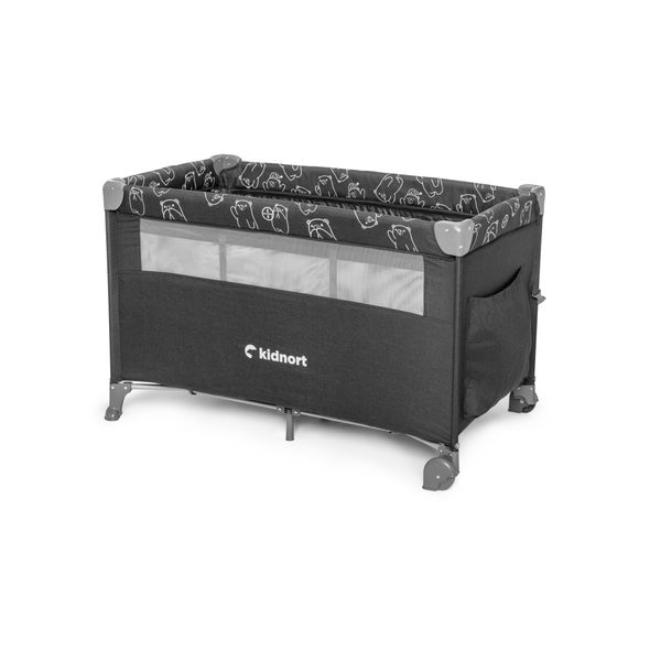 KIDNORT CESTOVNÍ POSTÝLKA KIDNORT LIVSMILJÖ TMAVĚ ŠEDÁ - CESTOVNÍ POSTÝLKY - SPINKÁNÍ