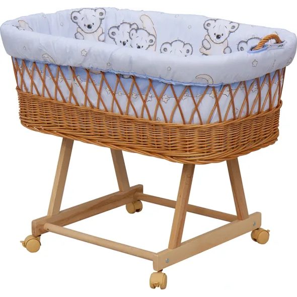 SCARLETT MOJŽÍŠŮV KOŠÍK S PODVOZKEM PRO MIMINKO TORO MODRÁ - KOŠÍKY A KOLÉBKY - SPINKÁNÍ
