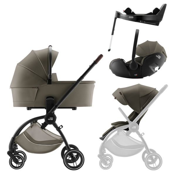 BRITAX-RÖMER SET KOČÁREK RIO + HLUBOKÁ KORBA + AUTOSEDAČKA BABY-SAFE PRO + VARIO BASE 5Z LUX - TROJKOMBINACE - KOČÁRKY A PŘÍSLUŠENSTVÍ