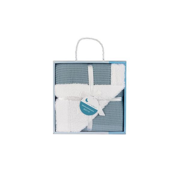 INTERBABY DEKA KOSTIČKY & BERÁNEK 80X110 - PETROLEJOVÁ - DĚTSKÉ DEKY PRO MIMINKA - SPINKÁNÍ